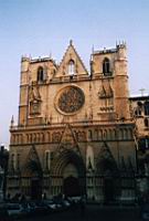 Lyon, Cathedrale Saint Jean, Facade (2)